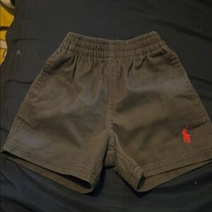 Ralph Lauren Black Shorts with Red Logo